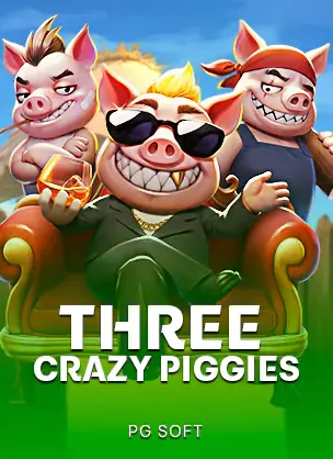 ภาพปกเกม Three Crazy Piggies หมูสามตัวสวมแว่นกันแดด